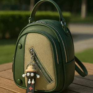 Compact Double-Zip Mini Backpack