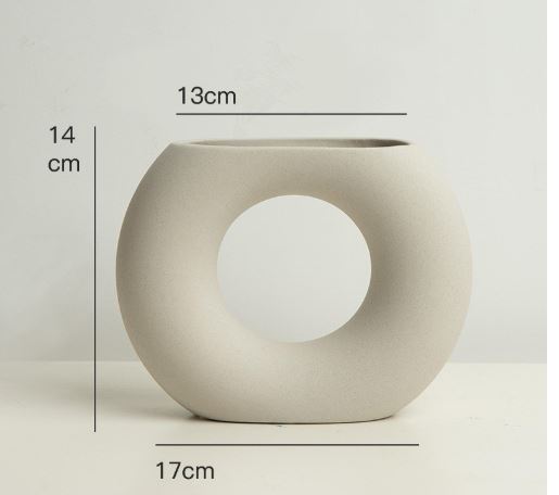 Nordic Ceramic Vase Home Decoration Decoration White Vegetarian