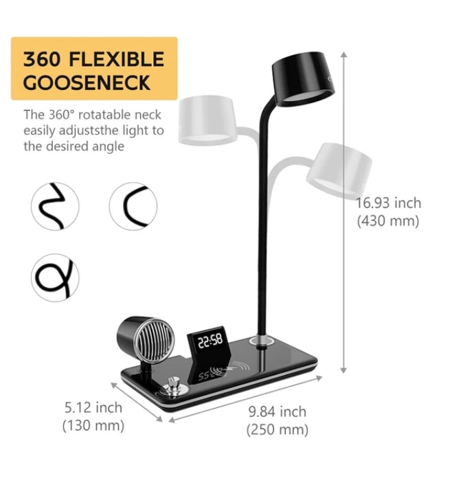 4-in-1 Wireless Charger with BT Speaker