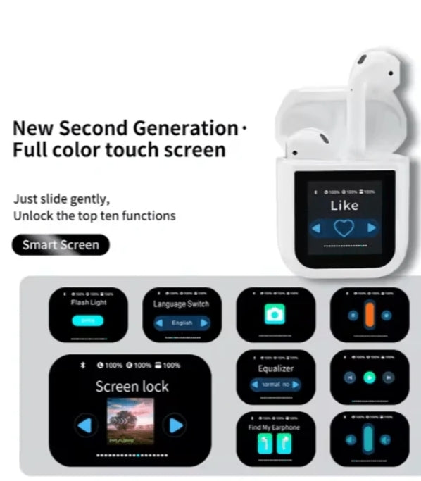 Smart LED Display Earbuds