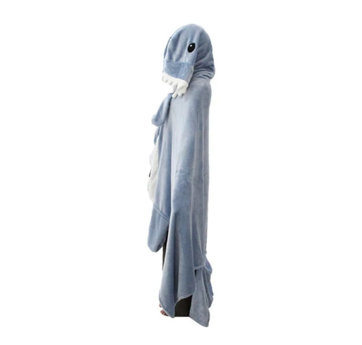 Cute Shark Sleeping Bag Shawl Cape Home