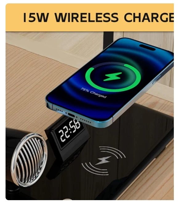 4-in-1 Wireless Charger with BT Speaker