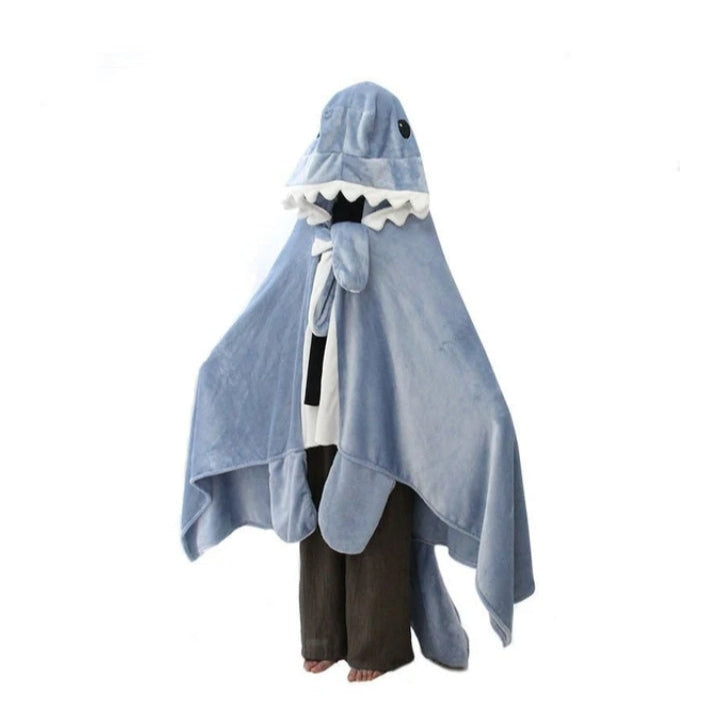 Cute Shark Sleeping Bag Shawl Cape Home