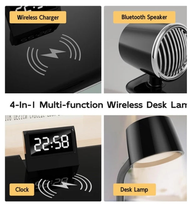 4-in-1 Wireless Charger with BT Speaker