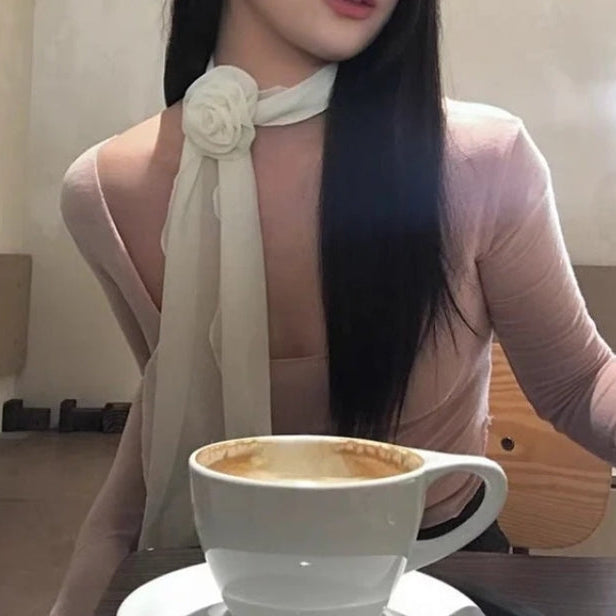 Pure Color Rose Scarf