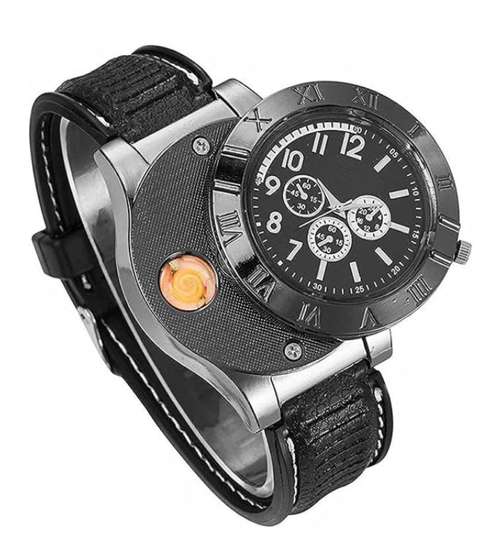 New Military USB Lighter Watch Men's